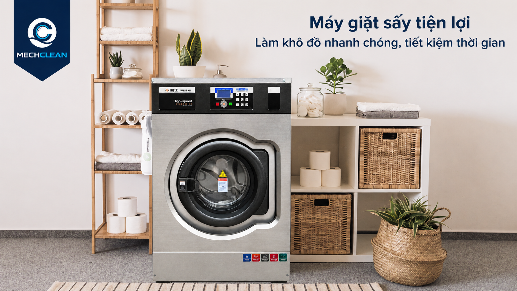 Máy giặt công nghiệp Weishi Ảnh. MechClean
